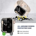 thumbnail image 3 of 2 Pcs Case with Screen Protector for Apple Watch Series 7 & 8 41mm, Full Protective Guard Bumper Hard PC HD Tempered Glass Cover Compatible for iWatch 41mm Accessories (41 mm, Clear+Clear), 3 of 5