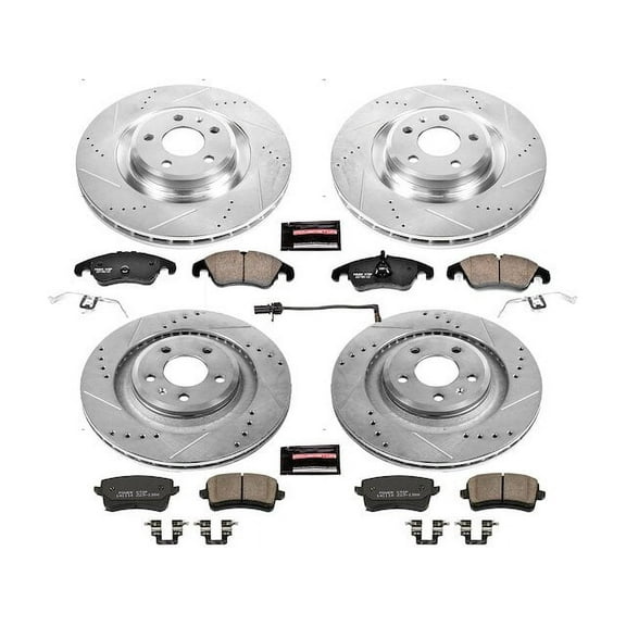 Front and Rear Brake Pad and Rotor Kit - Compatible with 2008 - 2011 Audi S5 Coupe 2009 2010