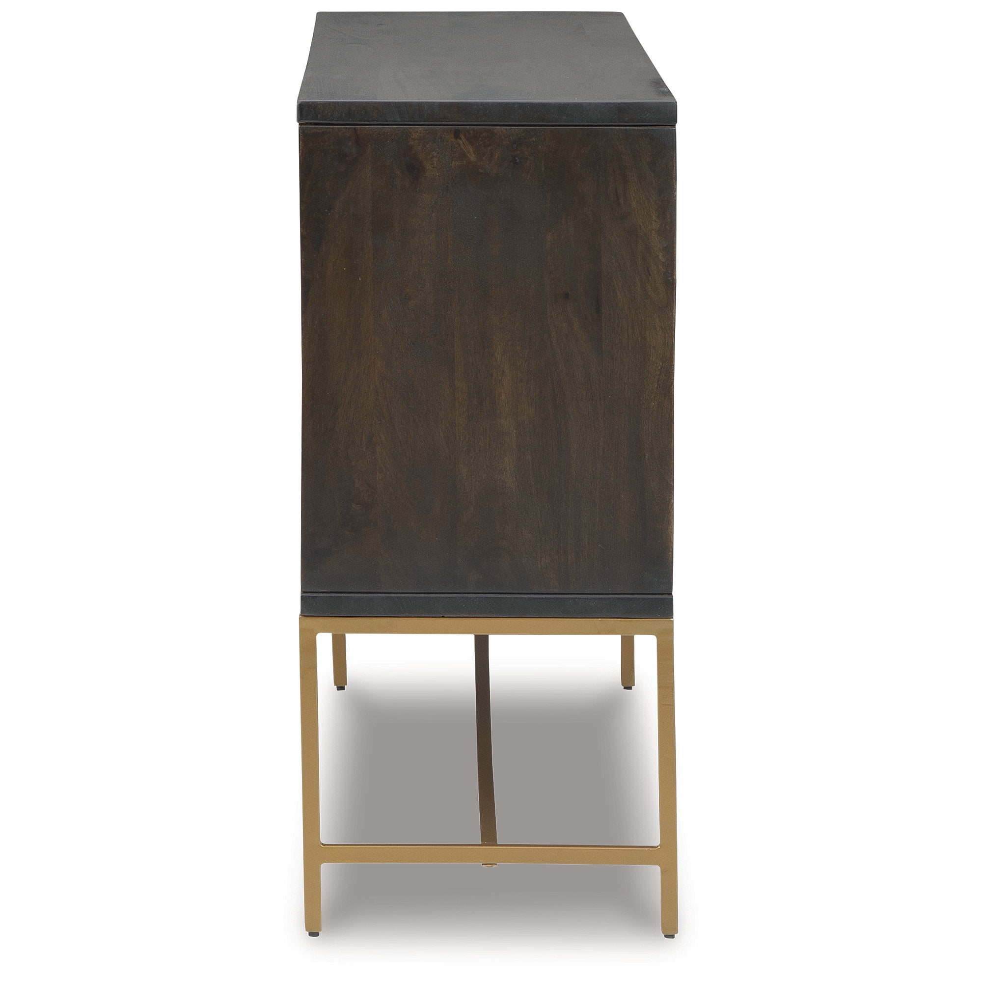 Signature Design by Ashley Contemporary Elinmore Accent Cabinet Brown/Gold Finish