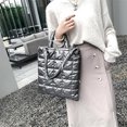 thumbnail image 3 of Bolso de algodón para mujer de otoño e invierno, bolsos de un solo hombro de Color, bolso mensajero de gran capacidad, 3 of 7