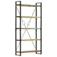 thumbnail image 1 of vidaXL 5-Tier Industrial Adult Bookcase - 90x30x180 cm - Solid Reclaimed Wood, 1 of 6