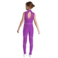 thumbnail image 2 of TSSOE Dance Unitards Girls Shiny Rhinestone Sleeveless Gymnastics Ballet Leotard Figure Ice Skating Jumpsuit Purple 6, 2 of 5