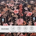 thumbnail image 4 of Shatex Black Floral Comforter 3 Piece All Season Bedding Tropical Floral Pattern King Size Comforter Sets Farmhouse Style - Ultra Soft 100% Polyester– Comforter Sets King Size Bed with 2 Pillow Shams, 4 of 5