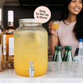 thumbnail image 2 of Estilo Glass Beverage Drink Dispenser With Leak Free Spigot, 1 Gallon, Clear, 2 of 6