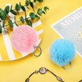 thumbnail image 5 of 2 piezas pompones llaveros esponjosos JAMW llavero suave relleno accesorio para niñas mujeres Sencillez, 5 of 5