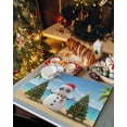 thumbnail image 6 of Christmas Placemats Set of 6, Christmas Tree Place Mats Snowman Sandy Beach Placemat Table Decoration for Kitchen Table Dinner Xmas Holiday Party Home Decor Indoor Outdoor 13x19 Inch, 6 of 9
