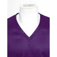 thumbnail image 6 of Alvivi Men Satin Nightgown V Neck Short Sleeve Sleepwear Solid Nightwear Purple XL, 6 of 8