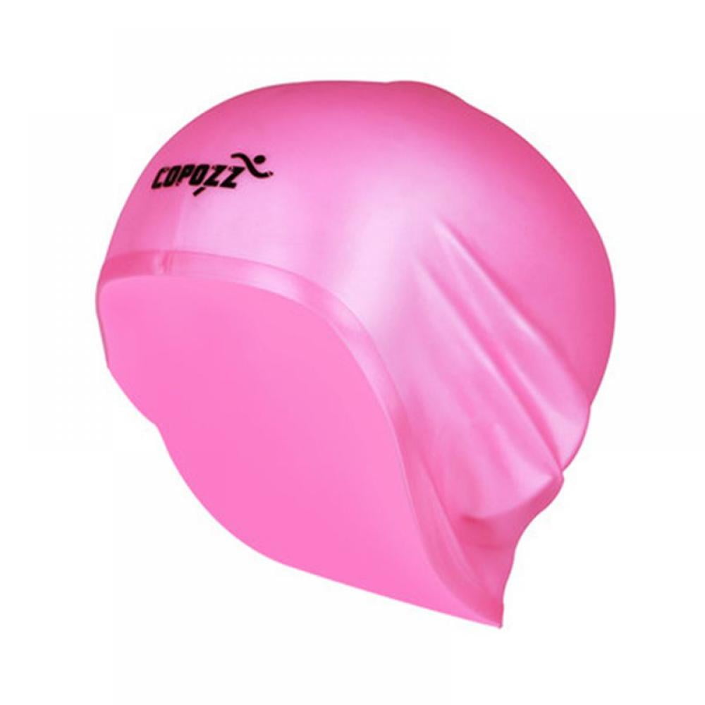 Details about   Pink Speedo Silicone Swimming Cap Ear Wrap Long Hair Waterproof Hat Women Men 