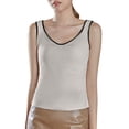 thumbnail image 2 of mfyjkho Camisetas Sin Mangas Para Gimnasio Para Mujer, Camisola De Punto Con Cuello En V En Contraste Para Mujer Vestidos Maxi Para Mujer M, 2 of 8