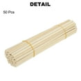 thumbnail image 3 of Uxcell 50 Pcs Wooden Dowel Rods Round Dowel Rod 0.32" x 12", 3 of 7