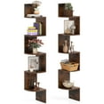 thumbnail image 1 of Costway 2 PCS Floating Bookshelf with Safe Round Edge Space-Saving Plant Display Shelf Brown, 1 of 9