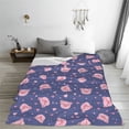 thumbnail image 5 of Pofeuu Cute Pig Print Ultra-Soft Micro Fleece Blanket,for Bed Or Sofa,All Season Throw Blankets Flannel Blanket-80"x60", 5 of 7