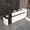 Black Marble & White Marble; Left Hand High, variant on Premium Ergonomic Rectangular Reception Desk With Custom LED Lighting And Marble Finish(Black Marble & White Marble; Left Hand High)