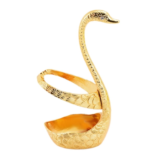 Soporte para utensilios con base de cisne, accesorios de cocina, organizador de cucharas con forma de cisne, soporte para cubiertos para fiestas en Oro