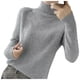 thumbnail image 1 of Suéter térmico Gibobby de manga larga para mujer cuello grueso color sólido gris XL, 1 of 4
