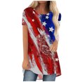 thumbnail image 2 of Lilgiuy Women Casual T-shirt Independence Day Printed Round Neck Blouse Short Sleeve Pullover Tops, 2 of 4