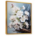 thumbnail image 2 of Designart "Simplistic Azure And Snow Cherry Blossom I" Cherry Blossom Floater Framed Canvas Prints, 2 of 5