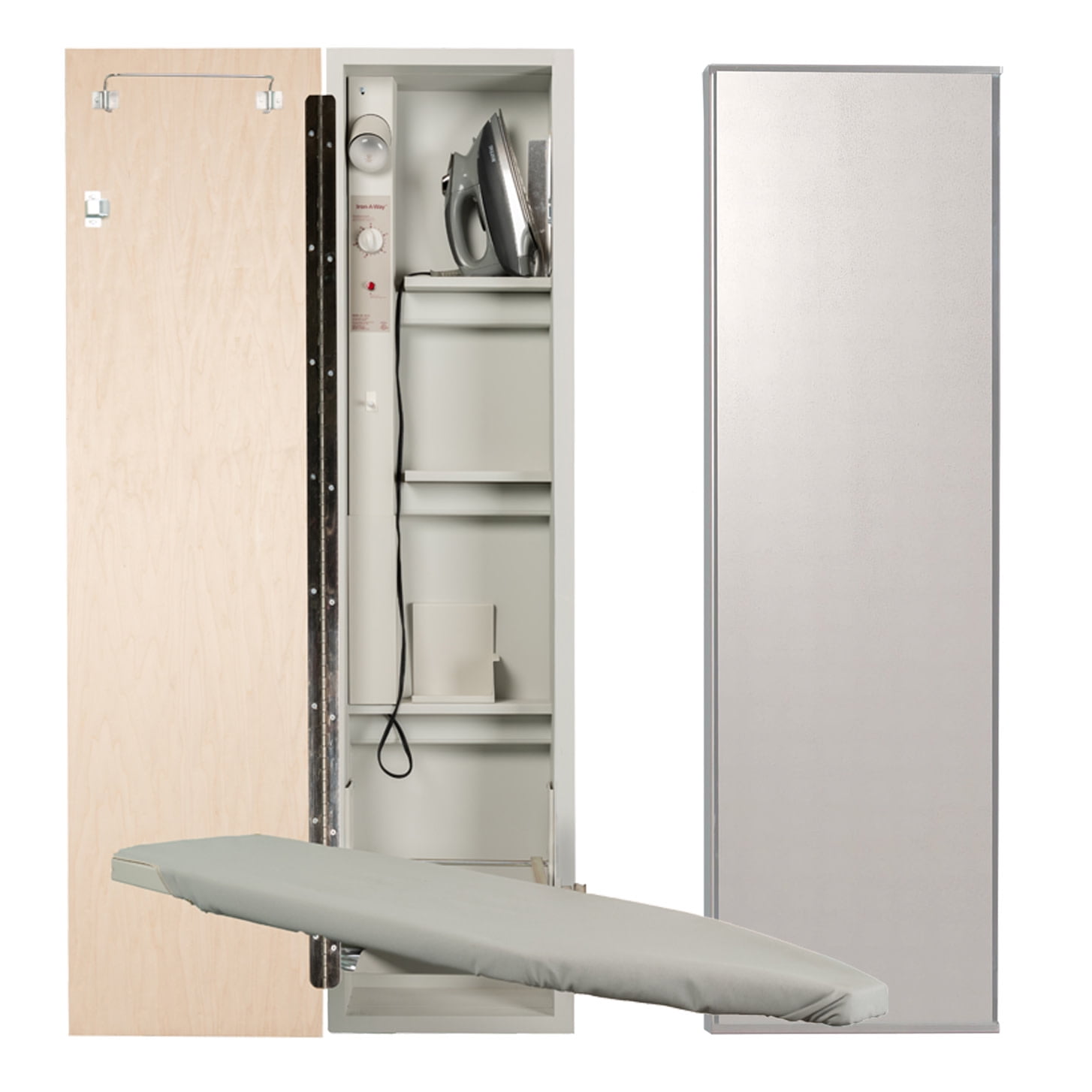 Iron-A-Way Ae-46-L Electric Ironing Center - Flat Wood