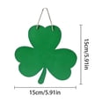 thumbnail image 3 of Pgyong St. Patrick's Day Wooden Door Hanger, Shamrock Welcome Sign for Front Door Porch Outdoor Indoor Farmhouse Decor, Rustic Holiday Home Decoration, 3 of 8