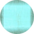 thumbnail image 1 of Ahgly Company Indoor Round Solid Light Blue Modern Area Rugs, 8' Round, 1 of 4