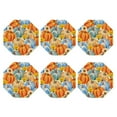 thumbnail image 2 of Disketp Pumpkins Sunflowers Funny Coasters,6 Pcs Leather Coasters With Holder, Perfect Housewarming Hostess Gifts,Protect Furniture From Water Marks Scratch And Damage, 2 of 9