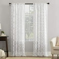 thumbnail image 2 of No. 918 Yvette Trellis Jacquard Sheer Rod Pocket Curtain Panel, 52" x 84", 2 of 6