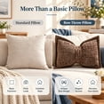 thumbnail image 6 of Eolstice Bow Pillow, Boho Decorative Throw Pillow, Vintage Texture Sofa Pillow for Bed Sofa Living Room Bedroom Home Car Decor,Brown, 6 of 7