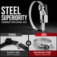 thumbnail image 5 of 304 Stainless Steel Cable Tie with Flap Buckle, 0.39 inch Metal Ratchet Strap, Strong Binding Fastener for Electrical Box Camera Industrial and Outdoor Equipment, M, 5 of 5