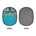 thumbnail image 2 of Pofeuu Seashells And Fishing Net On Blue Wooden Table Print Silicone Pot Mat Mitten With Hanging Loop Heat Resistant Oven Mitts Non-Slip Bbq Baking Smoking Potholders, 2 of 7