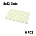 thumbnail image 1 of DIY Building Blocks 8x12 Dots Thin Figures Bricks Educational Creative Assembles Particles 9 colors Compatible All Brand CN00029-white, 1 of 6