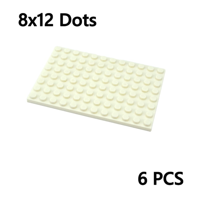 DIY Building Blocks 8x12 Dots Thin Figures Bricks Educational Creative Assembles Particles 9 colors Compatible All Brand CN00029-white