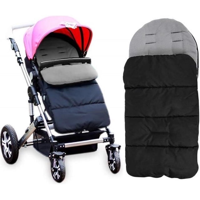 Sac de Couchage pour Bébé, Universel 3 en 1 Tapis d'Annexe de Poussette Couverture Chancelière Sac Imperméable Coupe-Vent Froid (Gris)