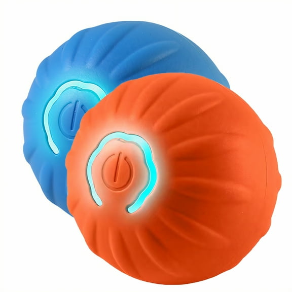 BESTSKY 2Pcs Dog Balls for Aggressive Chewers,Impact Resistant and Bite Proof Dog Ball,Smart Wake-Up By Tapping Interactive Dog Ball