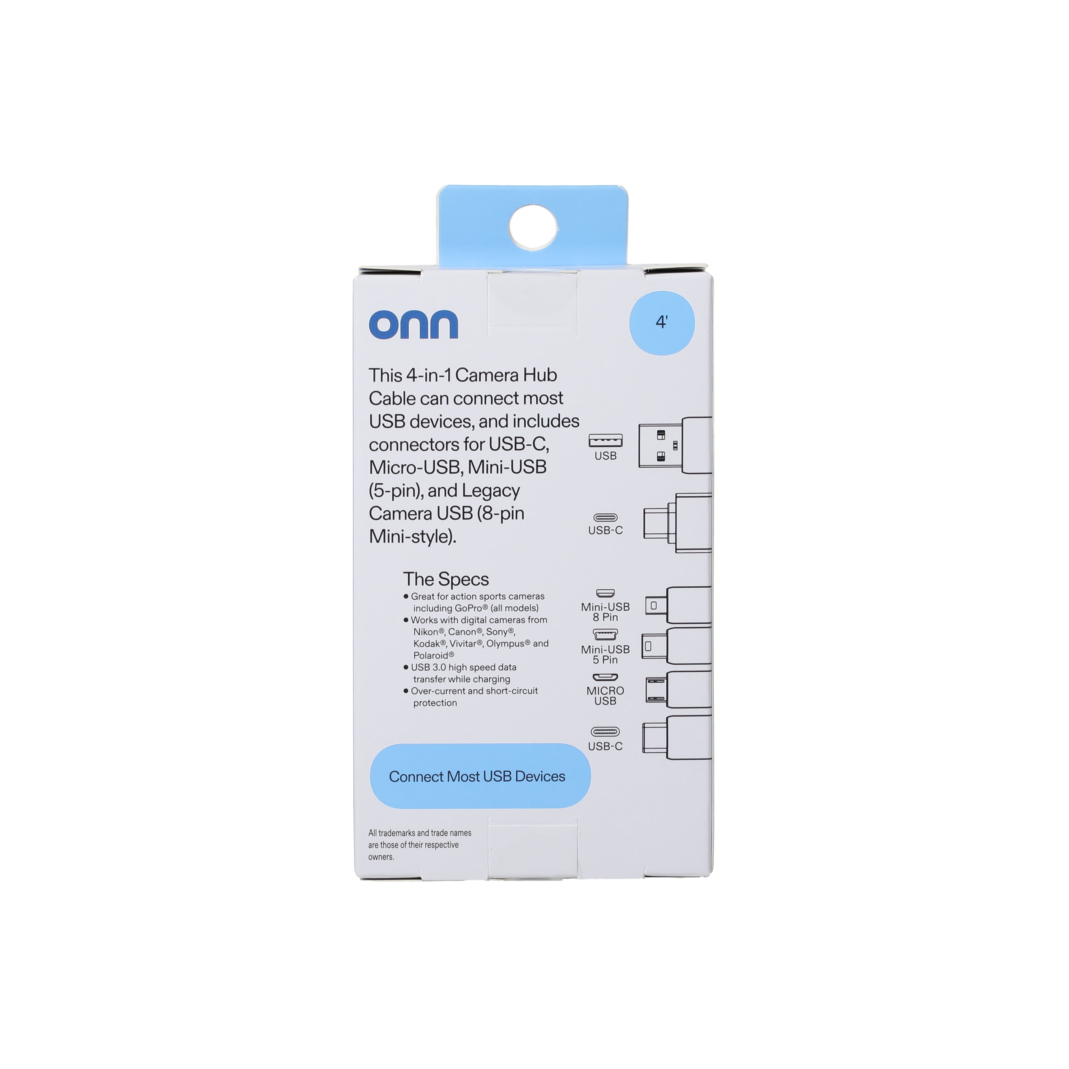 onn 4 in 1 Camera Cable