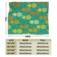 thumbnail image 3 of Kll Fleece Blanket Plush Throw Blanket Pineapples1,Soft Fuzzy Cozy Flannel Blanket For Couch Sofa Bed.(60"X50"), 3 of 9