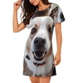 thumbnail image 2 of Vsdgher Motif Chiot Réaliste Mignon Chemise de Nuit à Manches Courtes Col Rond Robe de Nuit Mignonne à Volants Confortable, 2 of 6
