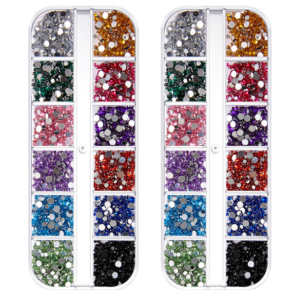 Nail Art Rhinestone,Nail Gems Round Shaped Flatback Gems,for Nail Design Craft Art Shoes