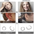 thumbnail image 4 of 32pcs Golden Hoop Earrings for Women Men 15mm Hypoallergenic Stainless Steel Ring Earring 1x0.7mm Pin Small Hoop Earrings Set Earwires Components Golden, 4 of 9