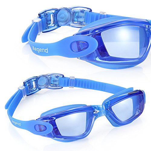 aegend Swimming Goggles Streamlined Design Swim Goggles No Leaking Anti Fog Premium UV Protection 180 Degree Vision and Soft Silicone Nose Bridge Swim Goggles for Adult Men Women Youth 