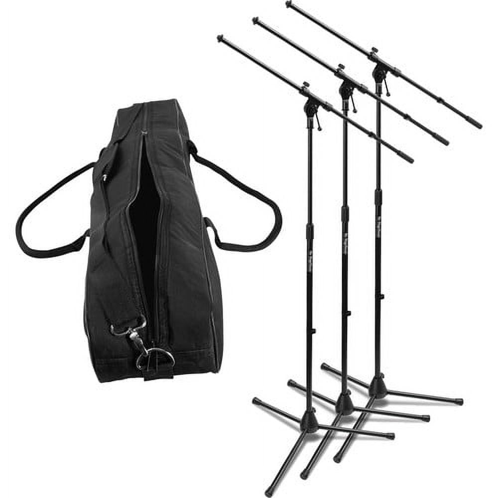 On-Stage MSP7703 3 Euroboom Mic Stands w/Bag