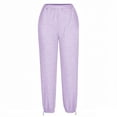 thumbnail image 5 of Busydd Sweatpants Women Casual Stretch Solid Color Workout Pants Women Comfy Baggy Straight Leg Elastic Bottom Womens Sweat Pants with Pockets L, 5 of 5