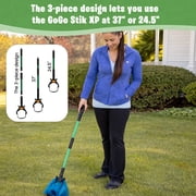 GoGo Stik XP Pro Pooper Scooper with 10 Extra Waste Bags, 37-Inch Unbreakable FRP Handle, Keeps Hands Clean, for All Dog Sizes