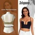 thumbnail image 3 of Sujetadores con espalda baja para mujer, sin costuras, con escote en U profundo y espalda descubierta, convertibles, multiposición, corte bajo, espalda abierta, 3 of 5