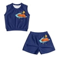 thumbnail image 4 of chaqlin Moon Capybara T-Shirt and Shorts Outfit Set for Girls 5-14 Years - Two Piece Summer Short Set Outfit - Girls Sleeveless Tank Top Running Walking Activewear, 4 of 7