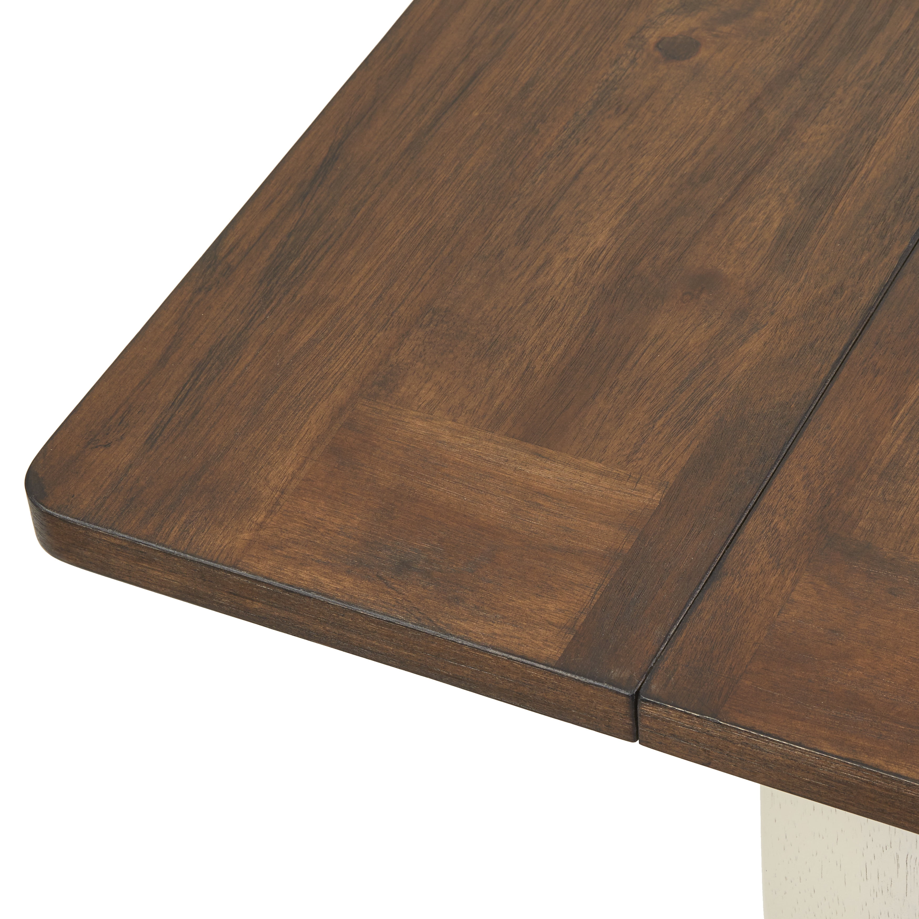 TMS Maryland 30" Indoor Drop-Leaf Dining Table, Walnut/Antique White