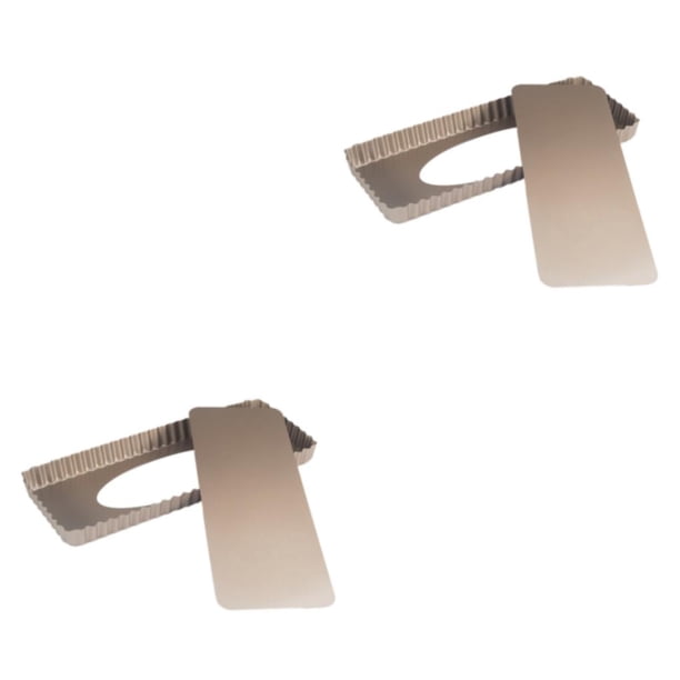 Cateissary Exquisito molde para pan de acero al carbono, revestimiento antiadherente desmontable, conveniente para operar, calefacción uniforme, Oro 2piezas