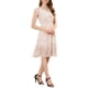 thumbnail image 4 of Vestido Casual de Mujer INSPIRE CHIC con Mangas de Volante Florales, Cuello en V, Fruncido y Volantes en Blanco y Rosa, Talla XL, 4 of 6