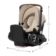 Evenflo Shyft DualRide Infant Car Seat and Stroller Combo with Green & Gentle Fabric, Champagne