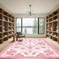thumbnail image 2 of ODIKA 3'x5' Machine Washable Non-Slip Area Rug, Chinoiserie Pink High Traffic Rug, Pink, 1032667, 2 of 7