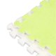 thumbnail image 4 of 10pcs Plush Foam Interlocking Floor Mat Soft Anti Slip Cuttable Color Block Thickened Foam Tiles Area Carpet Fluorescent Green White, 4 of 4
